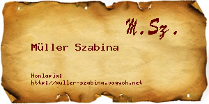 Müller Szabina névjegykártya